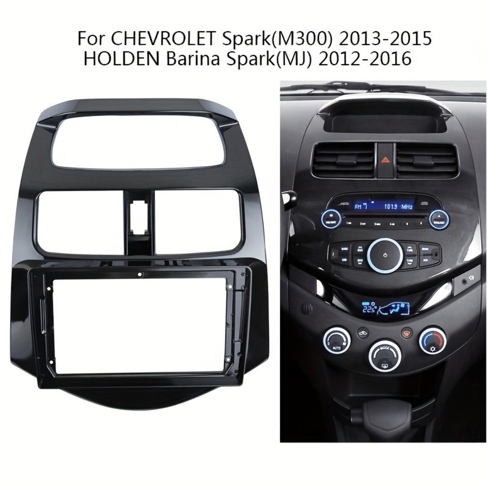 2 Din Autoradio Stereo Install Kit - Plastic Dash Panel for Chevrolet Spark (M300) 2013-2015, Holden Barina Spark (MJ) 2012-2016