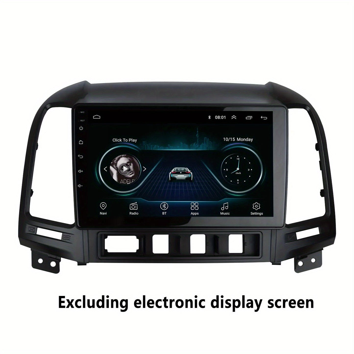 9 inch Car Radio Frame Fascia For HYUNDAI SANTAFE 2006-2012 Left Hand Drive auto Dash Trim Kits Panel car Radio Multimedia Dash Kit frame