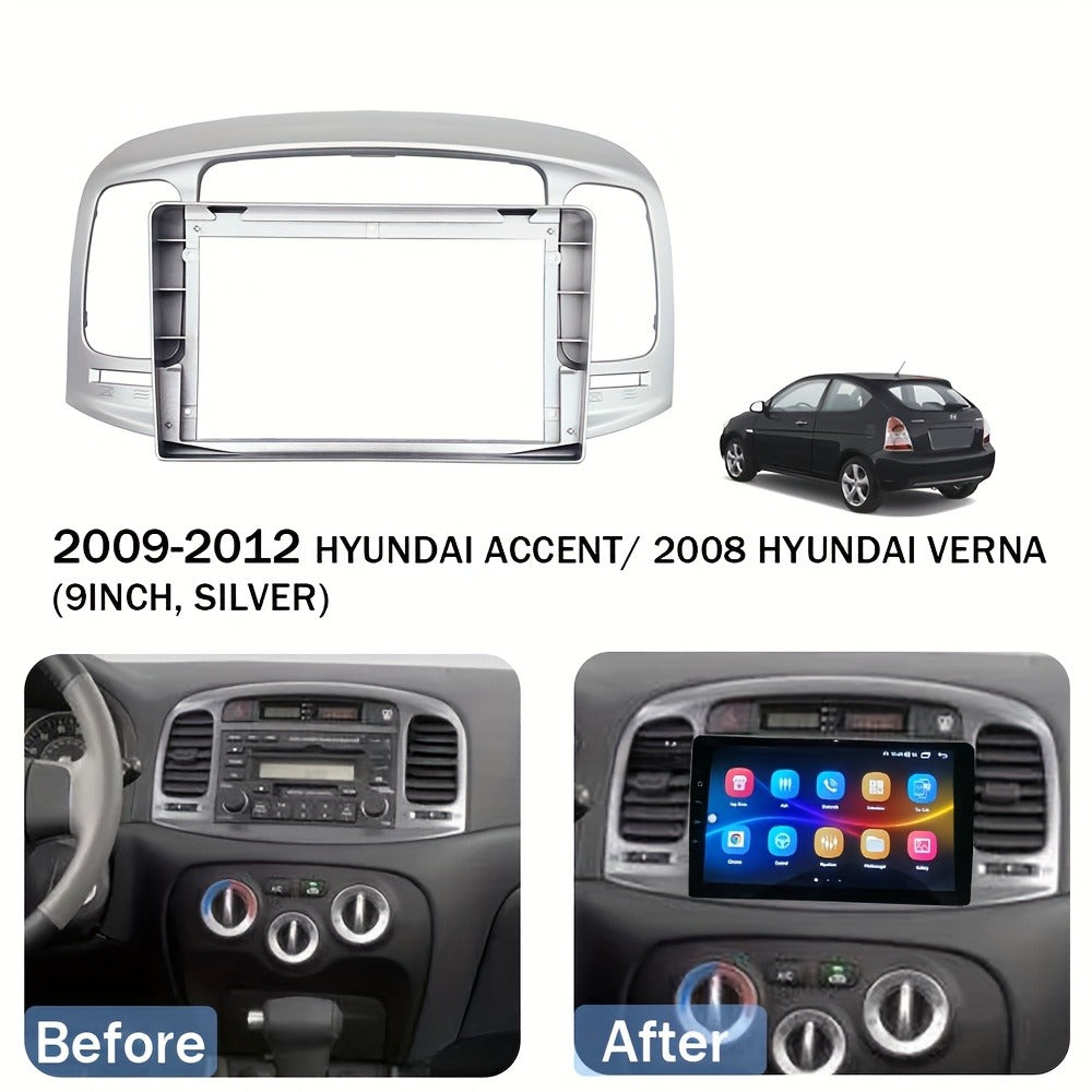 9 inch Car Radio Frame Fascia For Hyundai Accent 2008 2009 2010 2011 auto Dash Trim Kits Panel car Radio Multimedia Dash Kit frame