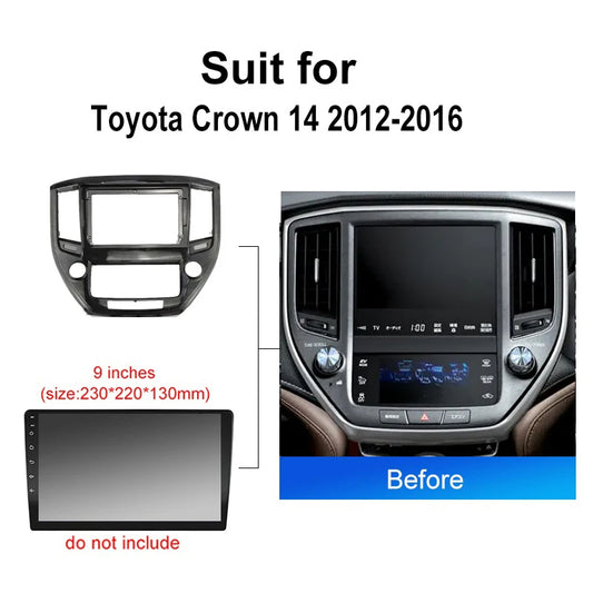 Car Radio For Toyota Crown 14 2012 2016 Android 2 Din dvd gps Stereo Mounting Bezel Faceplate Frame Kit