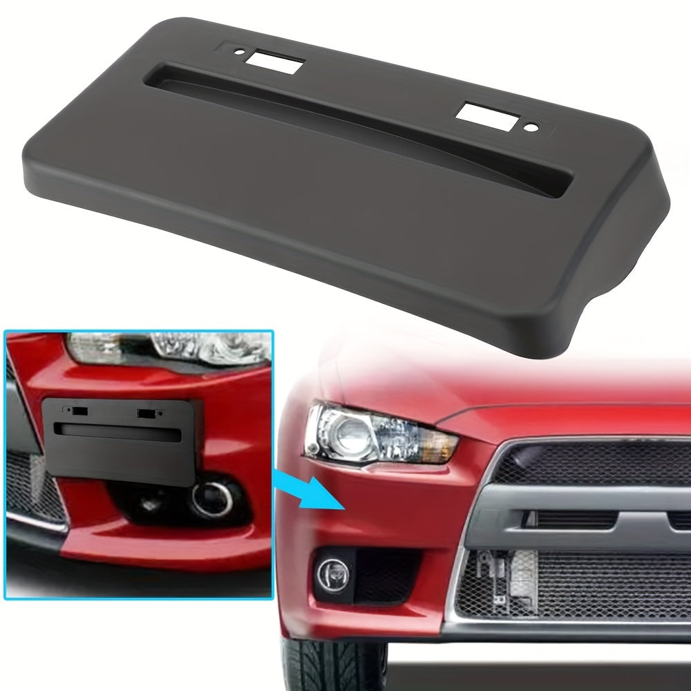 1pc for Mitsubishi Lancer GTS EVO X 2008-2018 Front Bumper ABS License Plate Ffor rame Relocator Base, Plastic Car Accessory for Europe