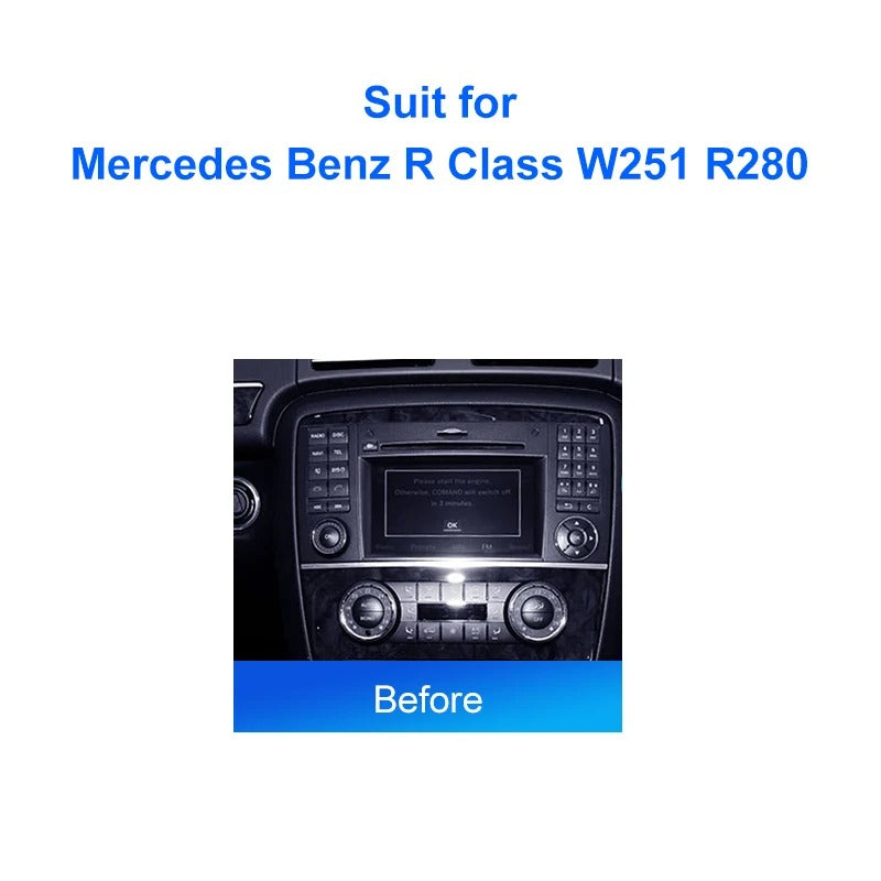 2Din Car Radio Fascia frame for Mercedes Benz R Class W251 R280-R350 R63 2006-2013 car Radio Panel Dash Kit Installation Frame Trim Bezel