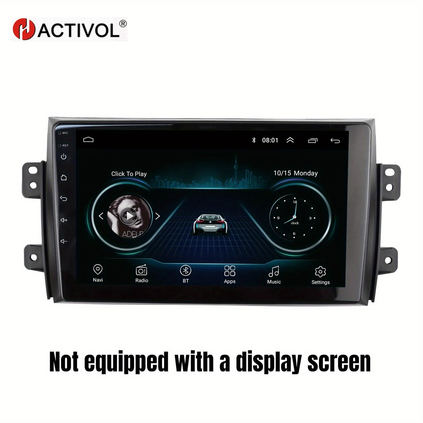 9 Inch Car Radio Fascia Frame - Durable ABS Plastic Stereo DVD Player Surround Trim Panel for Suzuki SX4, for FIAT SEDICI - Easy Installation, No Battery Required, Car Radio Accessories