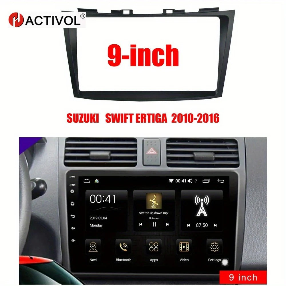 9" Car radio frame Stereo Installation Dash Kit for SUZUKI SWIFT ERTIGA 2010-2016 Plastic car Radio Mount Frame Trim Panel