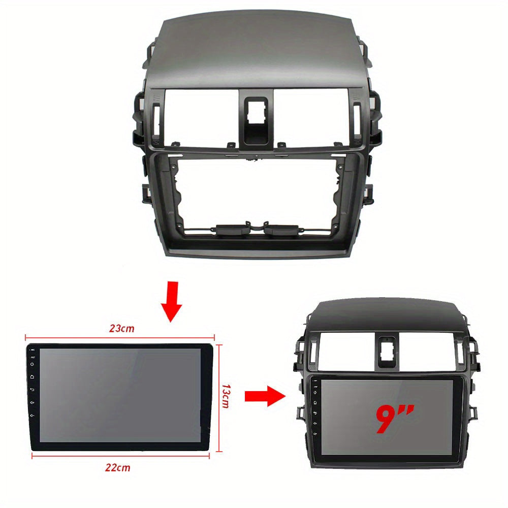 9 inch Car Radio Frame Fascia For Toyota Corolla 2006-2013 auto Dash Trim Kits Panel car Radio Multimedia Dash Kit frame