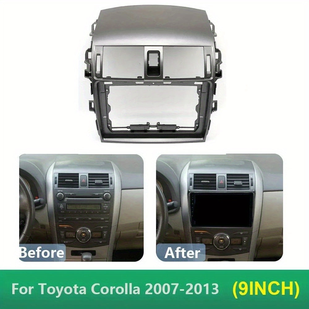 9 inch Car Radio Frame Fascia For Toyota Corolla 2006-2013 auto Dash Trim Kits Panel car Radio Multimedia Dash Kit frame
