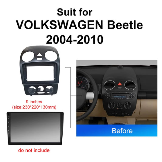 2 Din Car Radio Fascia frame for VOLKSWAGEN vw Beetle 2004 car Radio Panel Dash Kit Installation Frame Trim Bezel