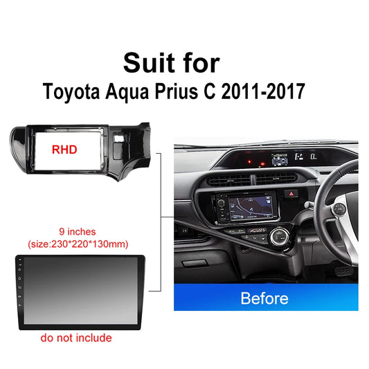 Car Radio For Toyota Aqua Prius C 2011 2017 Android 2 Din dvd gps Stereo Mounting Bezel Faceplate Frame Kit