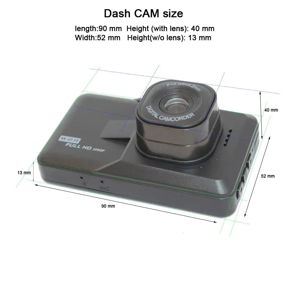 Cámara de visión trasera para coche Full HD 1080P, DVR, grabadora de vídeo para Ford Focus 2
