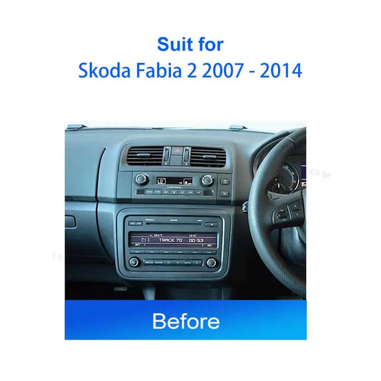 2 Din Car Radio Fascia frame for Skoda Fabia 2 2007 2014 car Radio Panel Dash Kit Installation Frame Trim Bezel