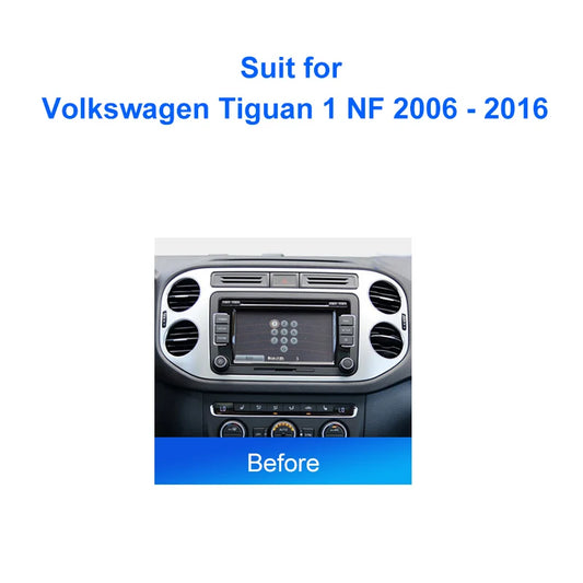2 DIN Car Radio For Volkswagen Tiguan 1 NF 2006 - 2016 Android 2 Din dvd gps Stereo Mounting Bezel Faceplate Frame Kit