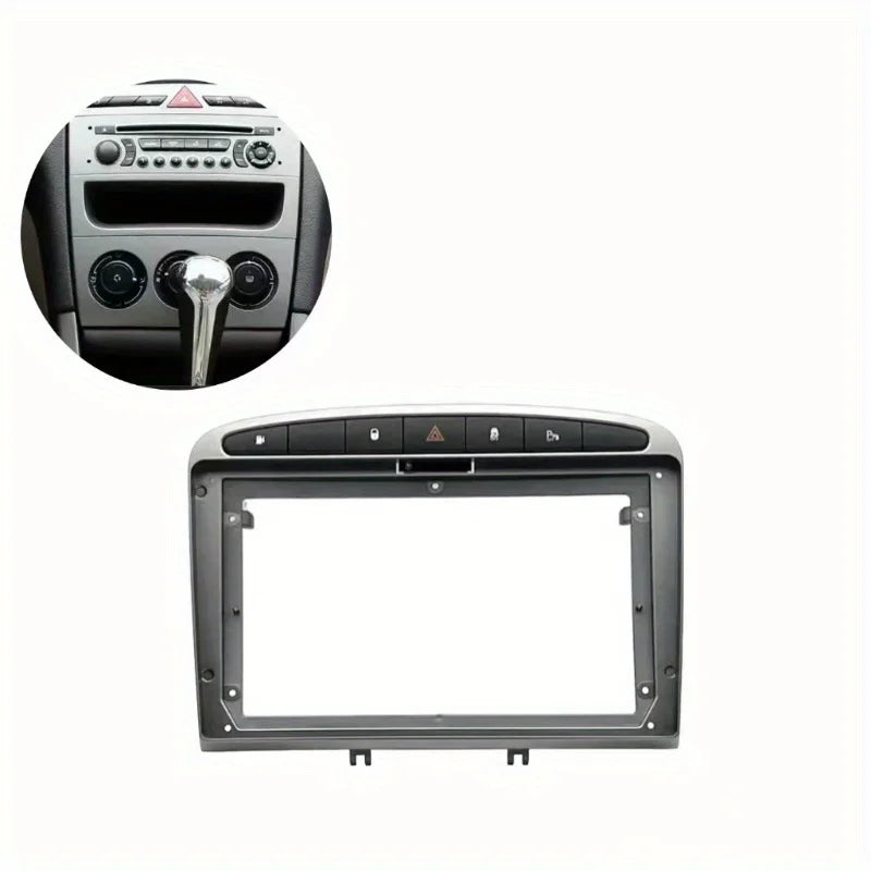 2 Din Car Frame Fascia Audio Fitting Adaptor Dash Trim Facia Panel 9inch For PEUGEOT 308 408 2010-2016 Double Radio Player