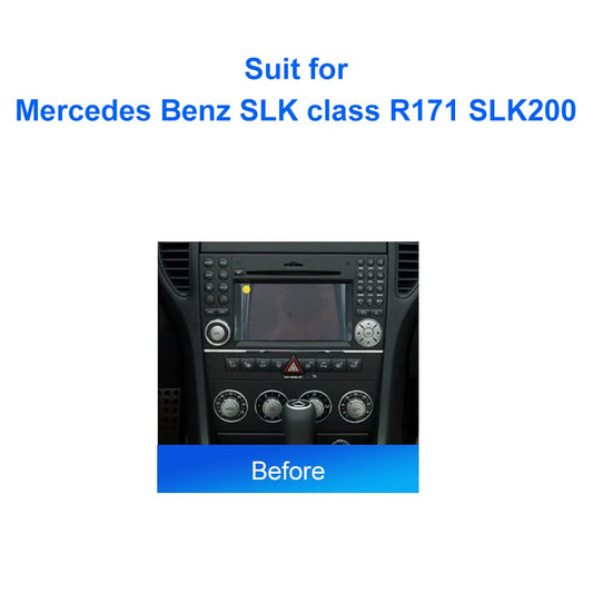 2 Din Car Radio Fascia frame for Mercedes Benz SLK class R171 SLK200 SLK280 SLK300 2000-2011 car Radio Panel Dash Kit Installation Frame Trim Bezel