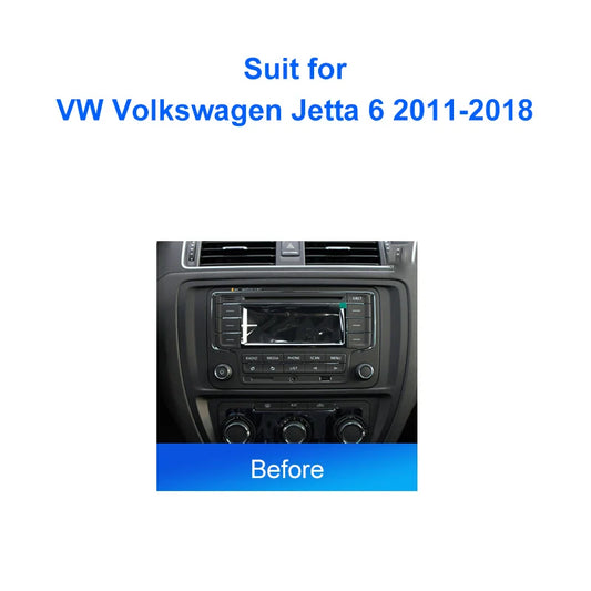 2 DIN Car Radio For VW Volkswagen Jetta 6 2011 Android 2 Din dvd gps Stereo Mounting Bezel Faceplate Frame Kit