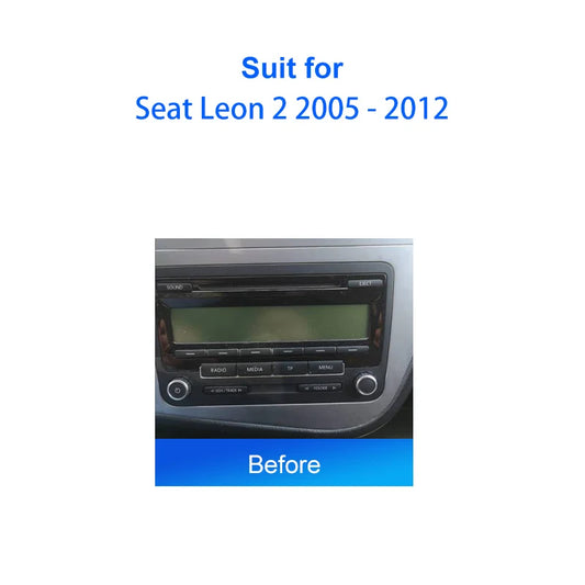 2 DIN Car Radio For Seat Leon 2 MK2 2005 2012 RHD LHD Android 2 Din dvd gps Stereo Mounting Bezel Faceplate Frame Kit