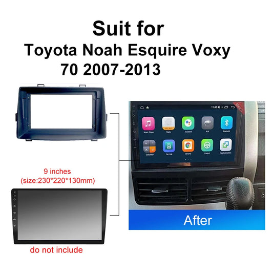Car Radio For Toyota Noah Esquire Voxy 70 2007 2013 Android 2 Din dvd gps Stereo Mounting Bezel Faceplate Frame Kit