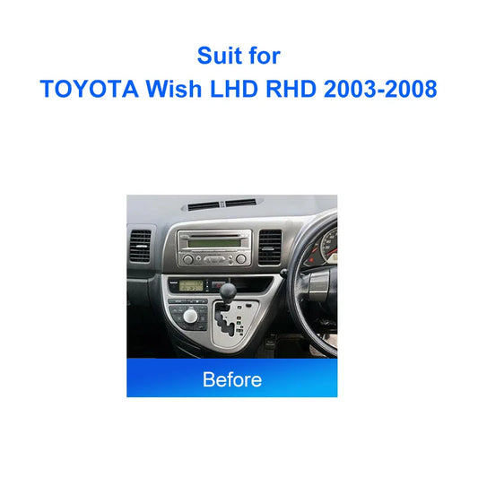 10.1 Inch Car Radio Fascia For TOYOTA Wish LHD RHD 2003 2008 GPS MP5 Player Casing Frame 2 Din Head Unit Dash Cover Panel