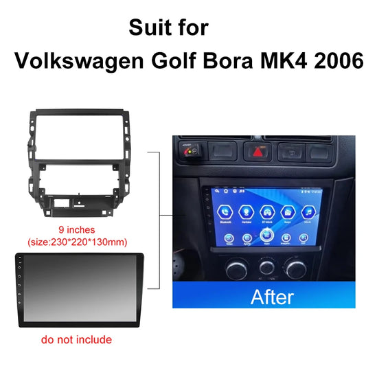 2 DIN Car Radio For Volkswagen golf Bora MK4 2004 Android 2 Din car Stereo Mounting Bezel Faceplate Frame Kit