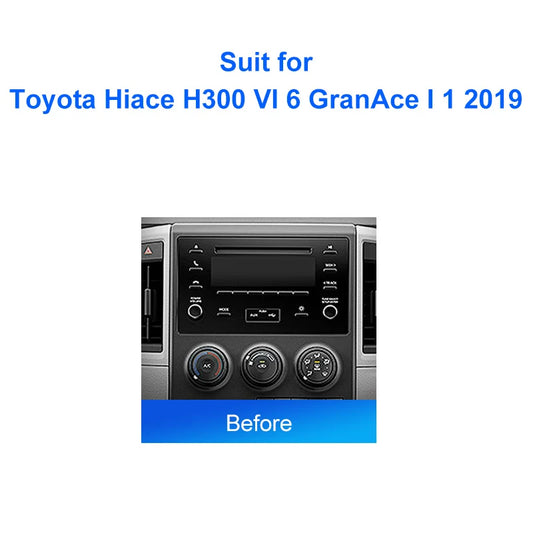 2Din Car Radio Multimedia Video Player Frame For Toyota Hiace H300 VI 6 GranAce I 1 2019 - 2022 Dash Fitting Panel Trim Kit