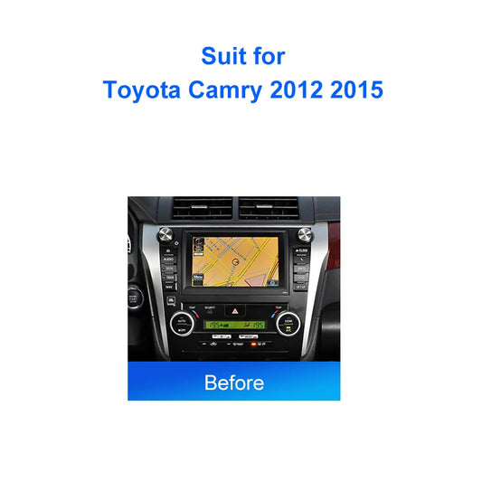 2 Din Car radio 9'' Face Frame For Toyota Camry 2012 2015 Center Control Dashboard Fascia Stereo Panel Dash Kit
