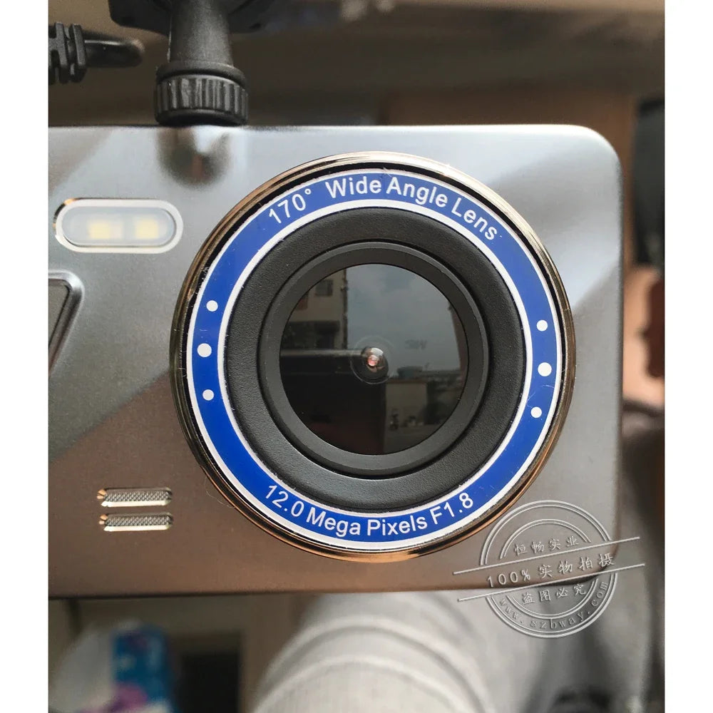 Cámara DVR para coche, cámara de salpicadero, grabadora de vídeo de caja negra, visión trasera, lente doble, grabación de ciclo HD, accesorio para coche, cámara de salpicadero