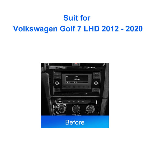 2 Din Car Radio Fascia frame for Volkswagen Golf 7 LHD 2012 car Radio Panel Dash Kit Installation Frame Trim Bezel