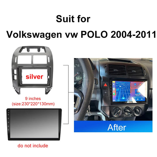 2 DIN Car Radio For Volkswagen vw POLO 2004 Android 2 Din dvd gps Stereo Mounting Bezel Faceplate Frame Kit