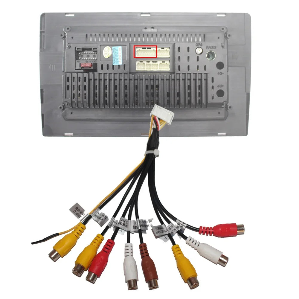 20 P car radio cable Car Stereo Plug Radio RCA Output AUX Wire Harness Wiring Connector Adaptor subwoofer cable 4G SIM card slot