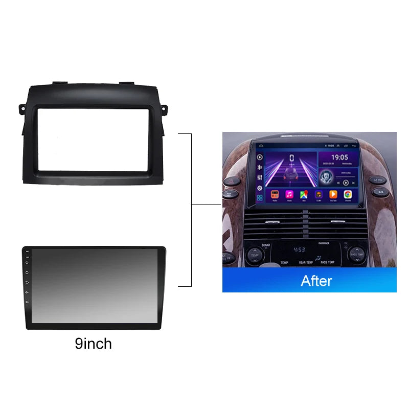 Car Radio For Toyota Sienna 2004-2010 Android 2 Din dvd gps Stereo Mounting Bezel Faceplate Frame Kit