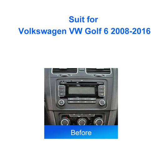 2 DIN Car Radio For Volkswagen VW Golf 6 2008-2016 Android 2 Din dvd gps Stereo Mounting Bezel Faceplate Frame Kit