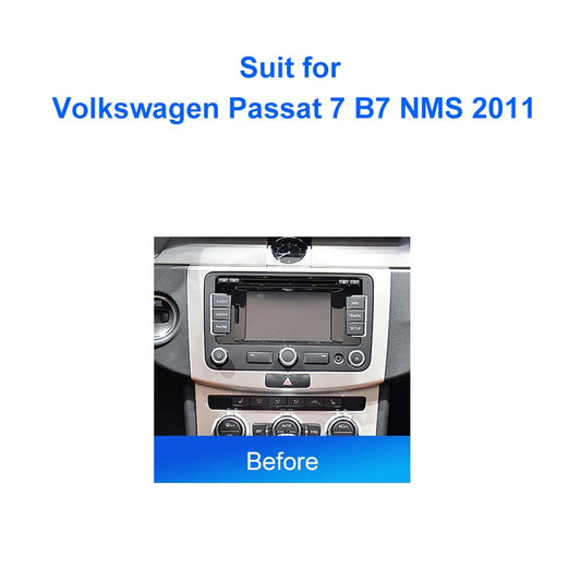 2 Din Car Radio Fascia frame for Volkswagen Passat 7 B7 NMS 2011 2015 car Radio Panel Dash Kit Installation Frame Trim Bezel