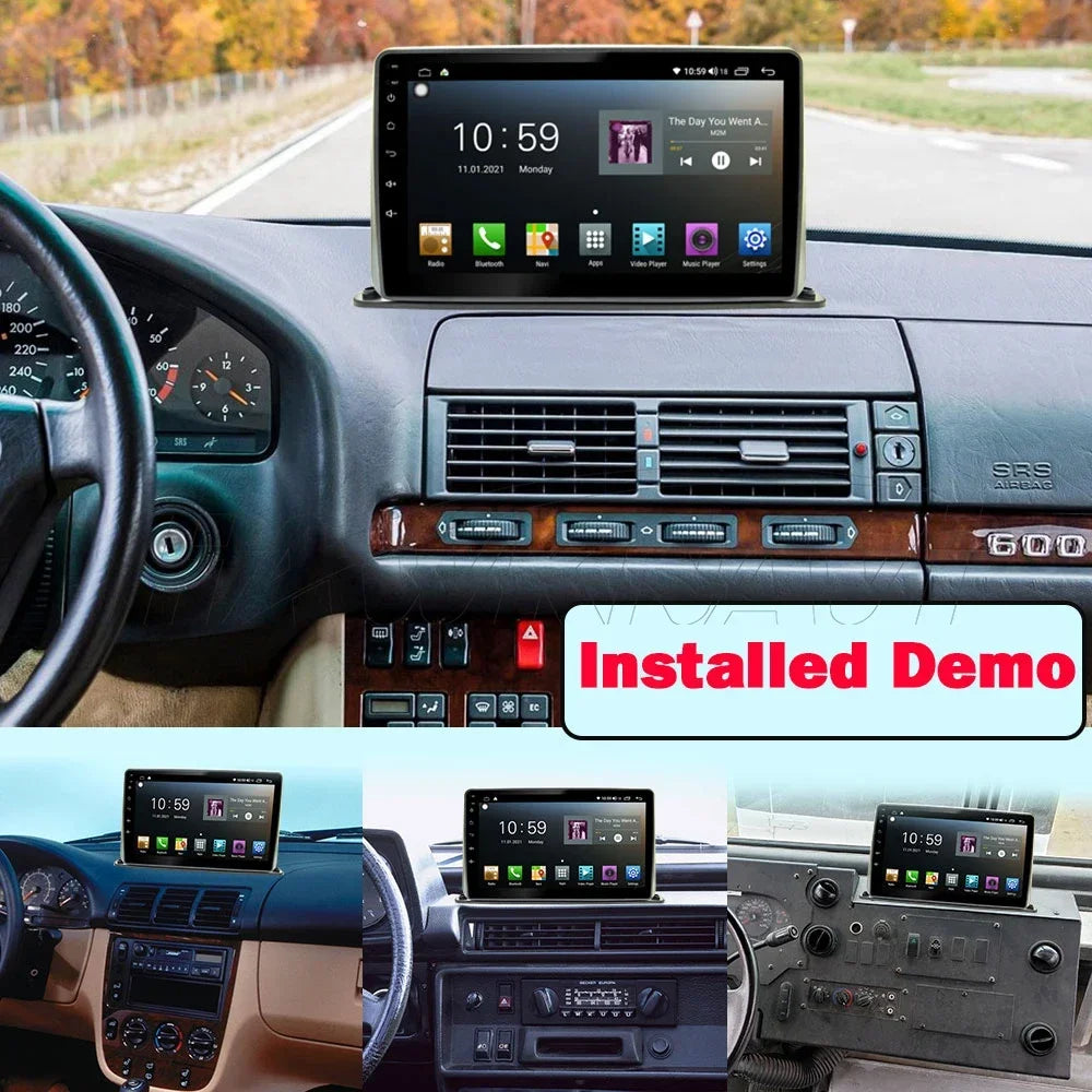 Marco de radio 2 DIN de 9/10" para coche antiguo, camión, caravana, autocaravana, estéreo, panel de instrumentos doble DIN, marco universal para radio de coche.