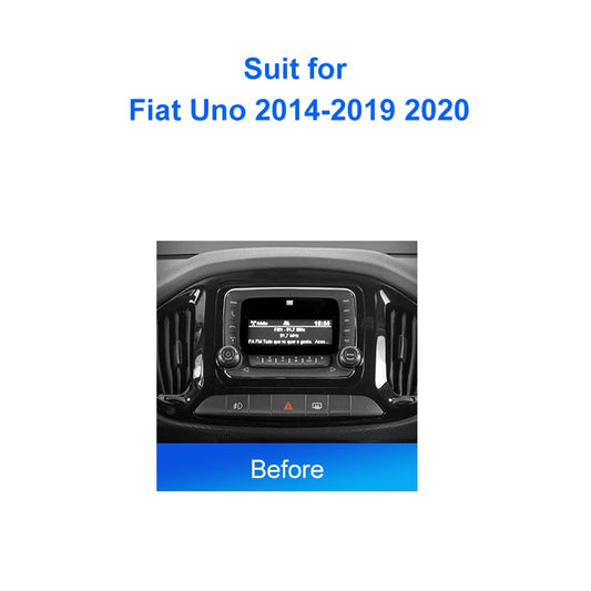 2 DIN Android Radio Frame For Fiat Uno 2014 2019 2020 9 inch 2DIN Fascia Stereo Panel Frame