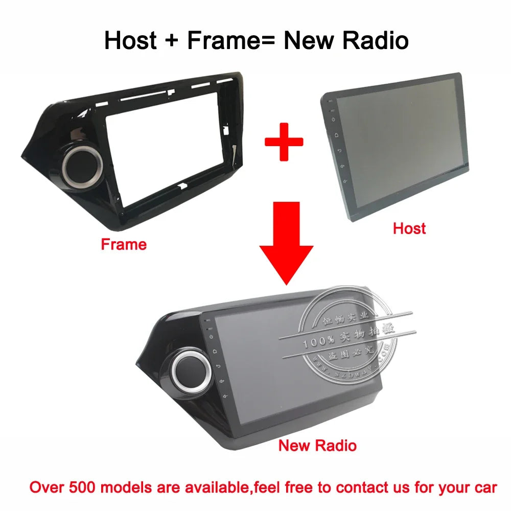 2 Din Car DVD Frame Audio Fitting Adaptor Dash Trim Kits Facia Panel For Jeep Compass 2011 car Radio video player