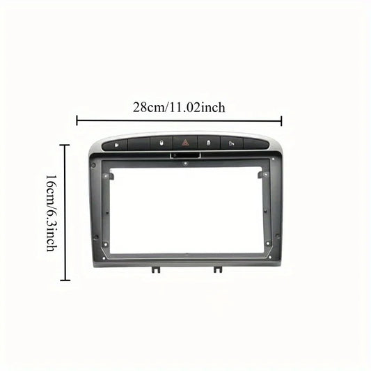 2 Din Car Frame Fascia Audio Fitting Adaptor Dash Trim Facia Panel 9inch For PEUGEOT 308 408 2010-2016 Double Radio Player