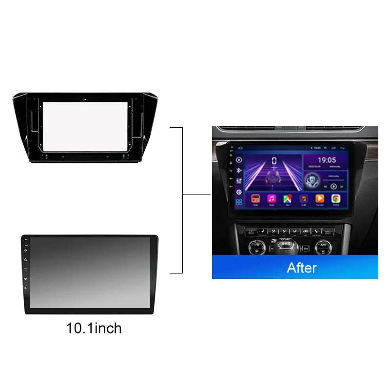 2 DIN Car Radio For Skoda Superb 3 2015 2019 Android 2 Din dvd gps Stereo Mounting Bezel Faceplate Frame Kit