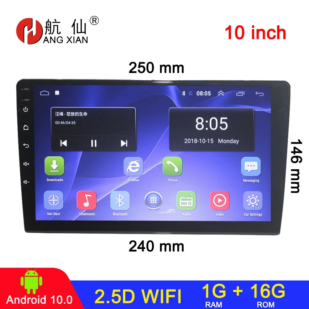 Radio de coche Android 2 DIN, 7, 9 y 10 pulgadas, estéreo, GPS, WIFI, Bluetooth, CarPlay, para Toyota, Volkswagen, Hyundai, Kia, Nissan, Honda y Lada.