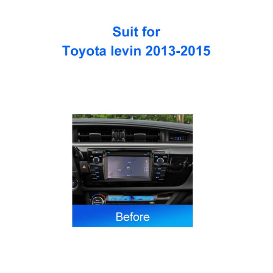 2 Din Car radio 9'' Face Frame For Toyota Levin 2013 2015 Center Control Dashboard Fascia Stereo Panel Dash Kit