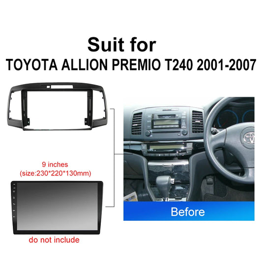 Car Radio For TOYOTA ALLION PREMIO T240 2001 2007 Android 2 Din dvd gps Stereo Mounting Bezel Faceplate Frame Kit