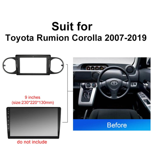 Car Radio For Toyota Rumion Corolla 2007-2019 Android 2 Din dvd gps Stereo Mounting Bezel Faceplate Frame Kit