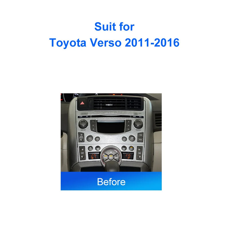 9 Inch Car Radio Fascia For Toyota Verso 2011 2012 2013 2014 2015 2016 Casing Frame 2 Din Head Unit Dash Cover Panel