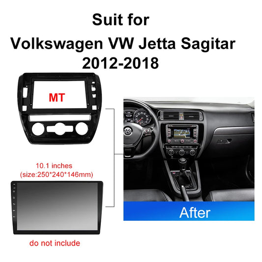Android car audio radio frame fascia for VW Sagitar Jetta Bora 2005 2din dash mount Fascia Stereo Panel Frame