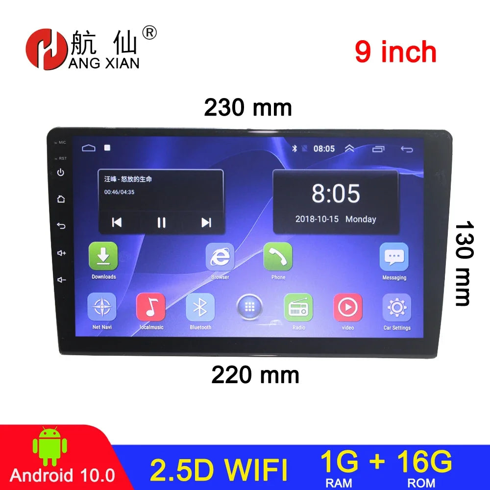 Radio de coche Android 2 DIN, 7, 9 y 10 pulgadas, estéreo, GPS, WIFI, Bluetooth, CarPlay, para Toyota, Volkswagen, Hyundai, Kia, Nissan, Honda y Lada.