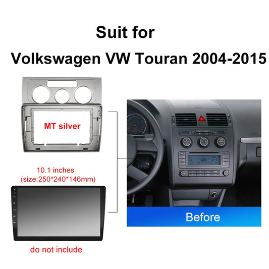 2 DIN Car Radio For Volkswagen VW Touran 2004-2015 Android 2 Din dvd gps Stereo Mounting Bezel Faceplate Frame Kit