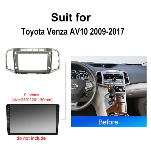 1din car radio frame fascia android Car radio Canbus Box Decoder For Toyota Venza AV10 2009 2017 Wiring Harness Plug Power wire Cable