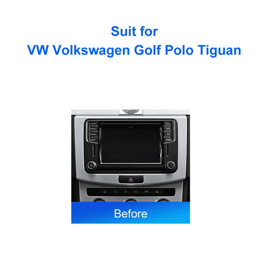 2 DIN Car Radio For VW Golf Polo Tiguan Passat b7 b6 skoda rapid octavia Android 2 Din car Stereo Mounting Bezel Faceplate Frame Kit