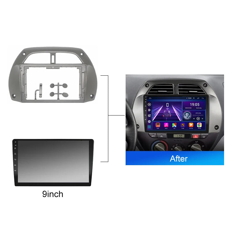 Car Radio For Toyota RAV4 2001 2006 Android 2 Din dvd gps Stereo Mounting Bezel Faceplate Frame Kit