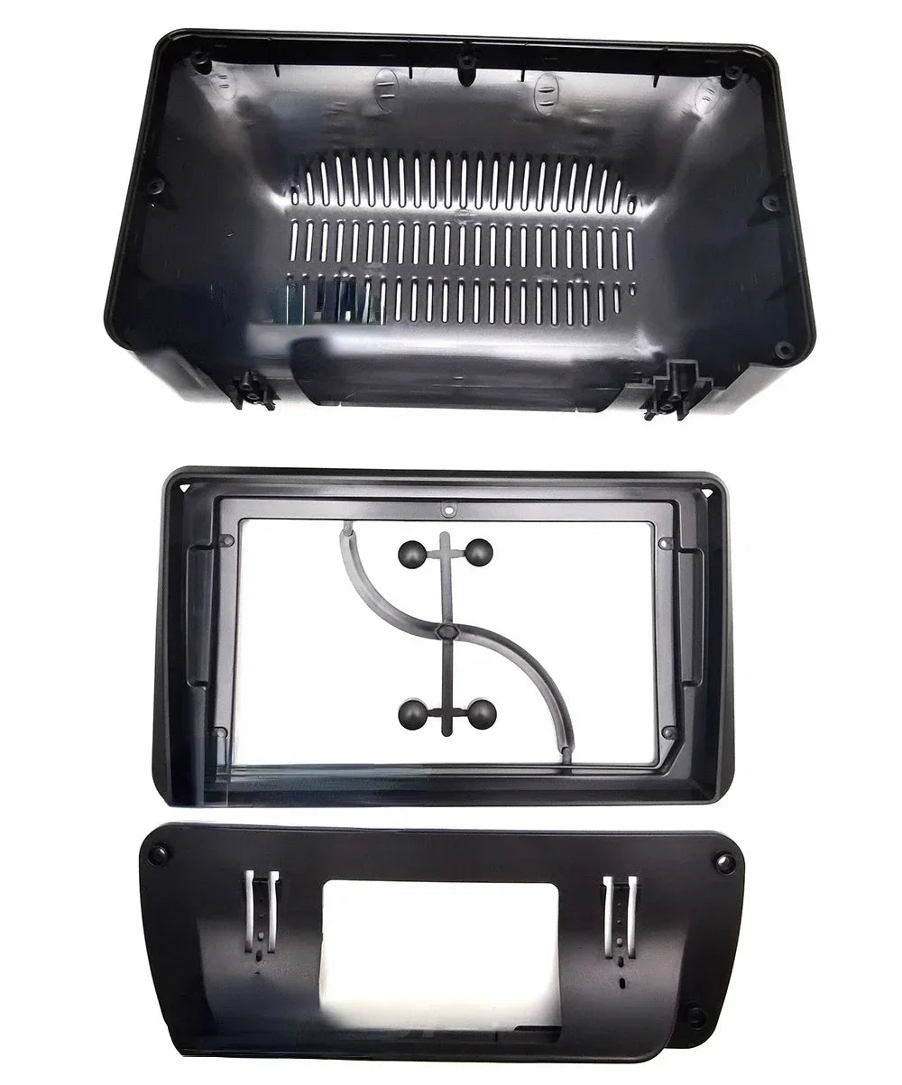 Marco de radio 2 DIN de 9/10" para coche antiguo, camión, caravana, autocaravana, estéreo, panel de instrumentos doble DIN, marco universal para radio de coche.