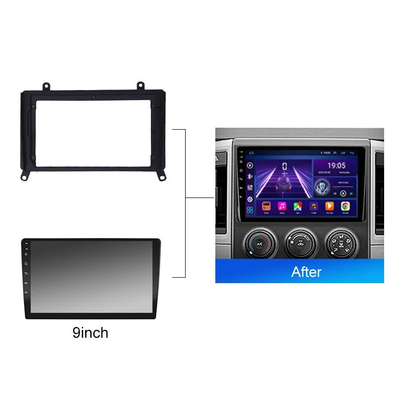 2Din Car Radio Multimedia Video Player Frame For Toyota Hiace H300 VI 6 GranAce I 1 2019 - 2022 Dash Fitting Panel Trim Kit