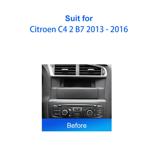 2 Din Car Radio Fascia frame for Citroen C4 2 B7 2013 - 2016 car Radio Panel Dash Kit Installation Frame Trim Bezel